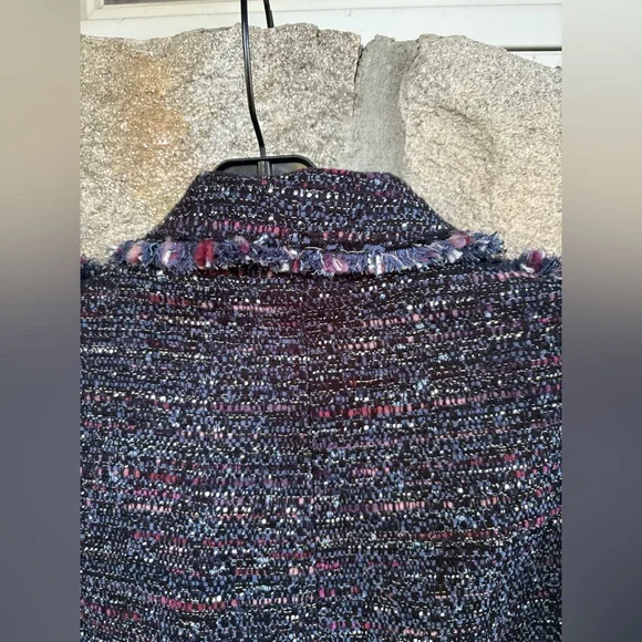 Zara Tweed Fringe Hem Blazer - Picture 13 of 17